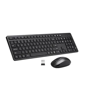 Wireless Keyboard and Mouse Combo, 2.4G Silent Cordless Keyboard Mouse Combo for Windows Chrome Laptop Computer PC Desktop.