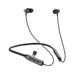 HainoTeko HN-43 Neckband Wireless Earphone with 40 Hours Playtime and TF Card Support Black