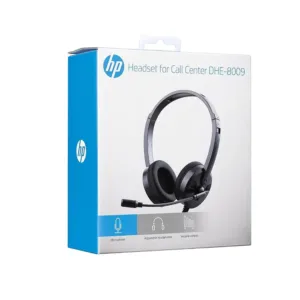 HP DHE-8009 Gaming Stereo Headphone with Mic, Black, Wired