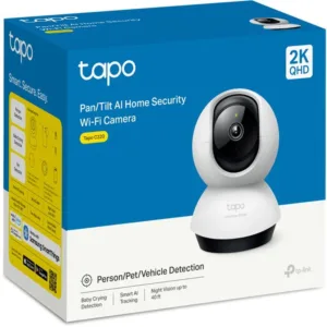 TP-Link Tapo C220 2K 4MP Pan/Tilt AI Home Security Wi-Fi Camera.